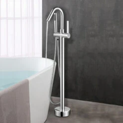 Vanity Art Freestanding Tub Faucet, Polished Chrome -Warm Bathroom e521676e0dc511af 6685 w800 h800 b0 p0