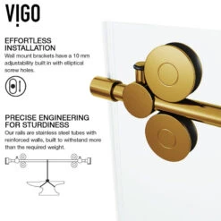 VIGO 34"x46" Frameless 3/8" Shower, Without Base, Matte Gold -Warm Bathroom e5410b1b0f60b8f9 5940 w800 h800 b1 p0