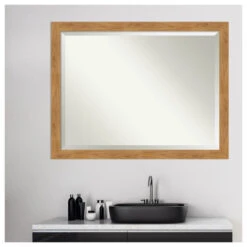 Carlisle Blonde Beveled Wood Bathroom Wall Mirror - 44 X 34 In. 14 Carlisle Blonde Beveled Wood Bathroom Wall Mirror - 44 X 34 In. -Warm Bathroom e54166220fcfd2f5 6669 w800 h800 b1 p0