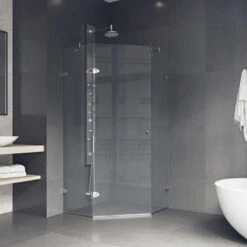 VIGO 34"x34" Frameless Neo-Angle 3/8" Shower, Without Base, Chrome 14 VIGO 34"x34" Frameless Neo-Angle 3/8" Shower, Without Base, Chrome -Warm Bathroom e5e17a3d0e9d87cf 9486 w800 h800 b0 p0