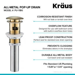 Pop Up Drain With Overflow, Brushed Gold -Warm Bathroom e6a17b8900e5ea8b 3230 w800 h800 b0 p0