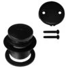 Tip Toe Tub Trim Set With Two-Hole Overflow Faceplate In Powder Coated White, Powder Coated Flat Black