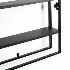 Black Metal Frame Rectangle Vanity Wall Mirror With Shelves - 18" X 24" 8 Black Metal Frame Rectangle Vanity Wall Mirror With Shelves - 18" X 24" -Warm Bathroom e761eab6029e0d9f 1737 w800 h800 b0 p0