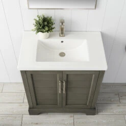 Vanity Art 30" Single Sink Bathroom Vanity With Ceramic Sink & Top -Warm Bathroom e861888e013525f9 6764 w800 h800 b0 p0