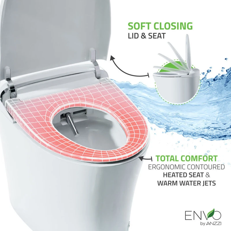 ENVO Aura Smart Bidet Toilet With Remote & Auto Flush 10 ENVO Aura Smart Bidet Toilet With Remote & Auto Flush - Image 10