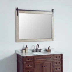 Cortes Rectangular Wall Mount Mirror, North American Logs, 48" -Warm Bathroom e8f1efb90304b361 1309 w800 h800 b0 p0