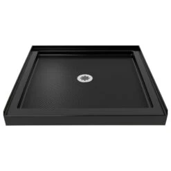 DreamLine 36" Dx36"W Center Drain Single Threshold Shower Base, Black