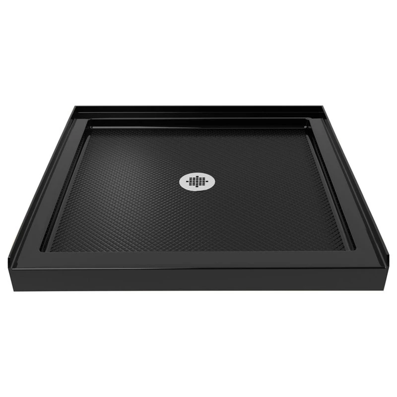 DreamLine 36" Dx36"W Center Drain Single Threshold Shower Base, Black 1 DreamLine 36" Dx36"W Center Drain Single Threshold Shower Base, Black