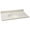 Design House 586297 37" Cultured Marble Vanity Top - White On White