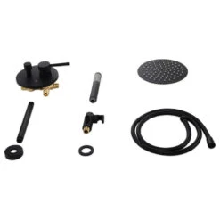 Modern Ceiling Mount Round Showerhead Shower Set Valve Included, Matte Black, 12 14 Modern Ceiling Mount Round Showerhead Shower Set Valve Included, Matte Black, 12 -Warm Bathroom ebf1029f0323eb4e 3921 w800 h800 b1 p0