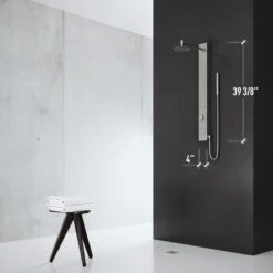Vigo VG08016 Gardenia Thermostatic Shower Panel, Stainless Steel -Warm Bathroom ec016fb60f02b91c 0694 w800 h800 b0 p0
