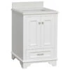 Nantucket 24" Bathroom Vanity, White, Quartz