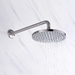 Luxier SS-C01-T-V Rainfall Shower Faucet With Valve And Spout, Brushed Nickel -Warm Bathroom ecb1cc2901f9c8eb 7290 w800 h800 b0 p0