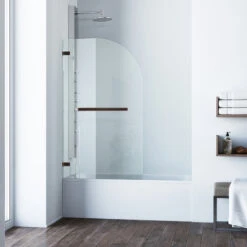 VIGO Orion Clear Curved Bathtub Door