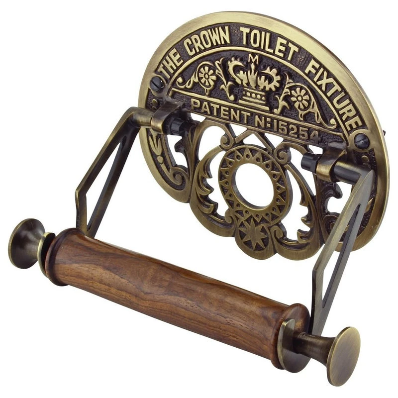 Toilet Paper Holder Antique Brass Crown Bathroom Tissue Holder 3 Toilet Paper Holder Antique Brass Crown Bathroom Tissue Holder - Image 3