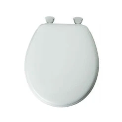 Mayfair 44ECA-000 Round Molded Wood Toilet Seat With Easy-Clean Hinge, White