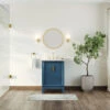 The Ezra Bathroom Vanity, Single Sink, 24", Monarch Blue, Freestanding