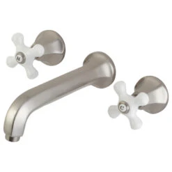 KS4028PX 2-Handle Wall Mount Tub Faucet, Brushed Nickel