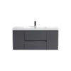 MOB 48" Wall-Mounted Single Bathroom Vanity In High-Gloss Gray