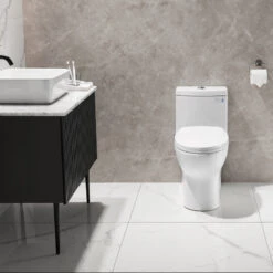 Standard ADA Height One-Piece Elongated Toilet, Dual Flush, 0.8/1.28 GPF -Warm Bathroom efd121ae0242d3b8 2639 w800 h800 b0 p0