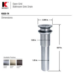 Keeney K820-74 Open Grid Bathroom Sink Drain Without Overflow, Oil Rubbed Bronze 23 Keeney K820-74 Open Grid Bathroom Sink Drain Without Overflow, Oil Rubbed Bronze -Warm Bathroom eff1d651012f71ec 9581 w800 h800 b1 p0