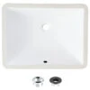 STYLISH 20" Porcelain Rectangular Undermount Bathroom Sink With Overflow