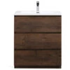 Moa 30" Single Bathroom Vanity In Rosewood