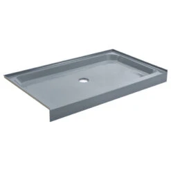 Voltaire 60"x36" Single-Threshold, Center Drain, Shower Base, Gray -Warm Bathroom f1615aa40f7f3fc1 6077 w800 h800 b1 p0