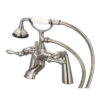 7 Inch Spread Deck Mount Tub Faucet With Handheld Shower