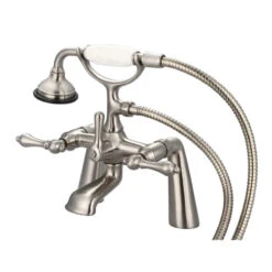 7 Inch Spread Deck Mount Tub Faucet With Handheld Shower