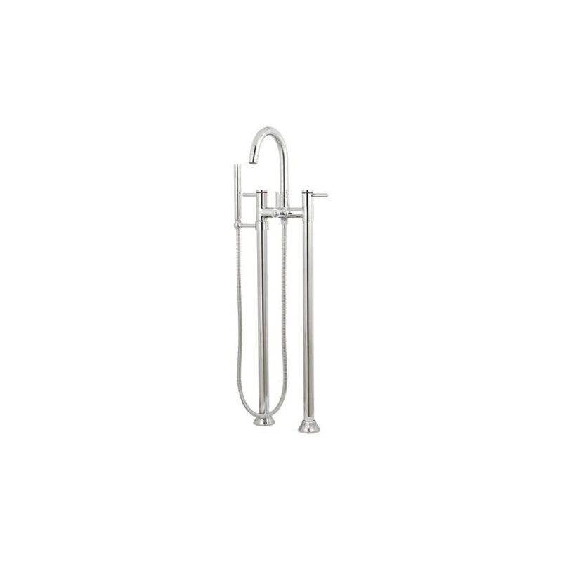 Kingston Brass Freestanding Tub Faucet With Hand Shower, Polished Chrome 1 Kingston Brass Freestanding Tub Faucet With Hand Shower, Polished Chrome