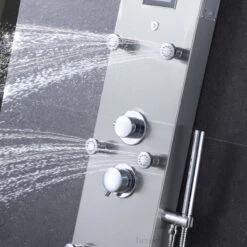 Luxier 51" 6-Jet Shower Panel System With Rainfall Shower Head Hand Shower -Warm Bathroom f241fbfd02182c1e 7157 w800 h800 b0 p0