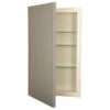 Gables Slab Panel Frameless Recessed Bathroom Medicine Cabinet 14x34, Primed Gra
