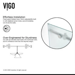 VIGO Frameless Shower Door 3/8" Hardware, 60", Right -Warm Bathroom f2d111100f5a4910 8070 w800 h800 b0 p0