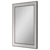 Hitchcock Butterfield Silhana Brushed Silver And Black Mirror, 26.5"x36.5"