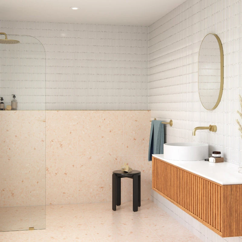 40"x78" Frameless Shower Door Single Fixed Panel Radius, Satin Brass 2 40"x78" Frameless Shower Door Single Fixed Panel Radius, Satin Brass - Image 2