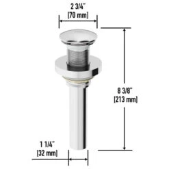 VIGO Bathroom Sink Pop-Up Drain, Chrome, Without Overflow -Warm Bathroom f3d15d3e01518ff0 5583 w800 h800 b1 p0
