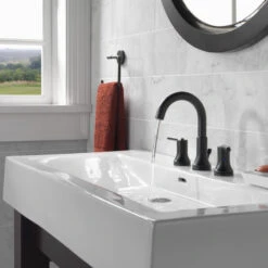 Delta Trinsic Two Handle Widespread Bathroom Faucet, Matte Black, 3559-BLMPU-DST -Warm Bathroom f49113ea0cbf427d 7433 w800 h800 b0 p0