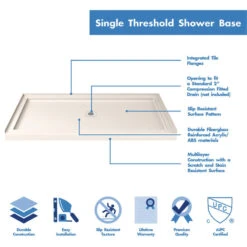 DreamLine Infinity-Z 32x60x74 3/4 Clear Sliding Shower Door Satin Black, CD Biscuit Base -Warm Bathroom f5317a33030d16ef 2474 w800 h800 b1 p0