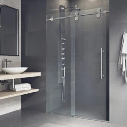 VIGO 60x74 Elan Frameless Sliding Shower Door, Chrome -Warm Bathroom f581118f0f5a3504 7087 w800 h800 b0 p0