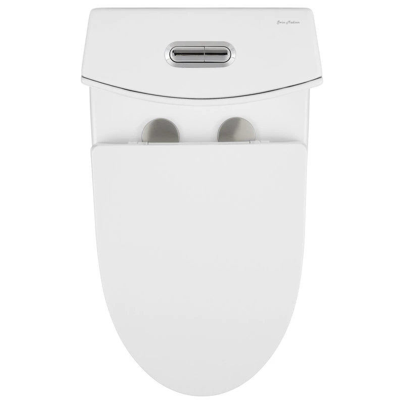 St. Tropez Elongated Toilet, Dual Flush, Glossy White 5 St. Tropez Elongated Toilet, Dual Flush, Glossy White - Image 5
