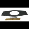 One-Hole Remodel Plate For Moen And Delta In Powder Coated Flat Black