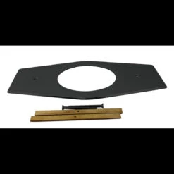 One-Hole Remodel Plate For Moen And Delta In Powder Coated Flat Black