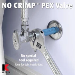 Keeney Quarter Turn No Crimp PEX Valve, 1/2" Comp PEX X 1/4" O.D., Straight 14 Keeney Quarter Turn No Crimp PEX Valve, 1/2" Comp PEX X 1/4" O.D., Straight -Warm Bathroom f5f1a9d50cdf2ca1 9759 w800 h800 b0 p0