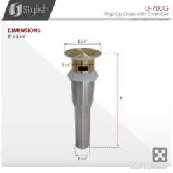 STYLISH Stainless Steel Ceramic Bathroom Sink Pop-Up Drain With Overflow -Warm Bathroom f6417f930108473c 9912 w800 h800 b1 p0