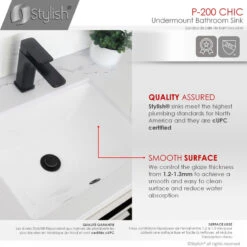 STYLISH 20" Porcelain Rectangular Undermount Bathroom Sink With Overflow -Warm Bathroom f691b0ad00439820 5821 w800 h800 b0 p0