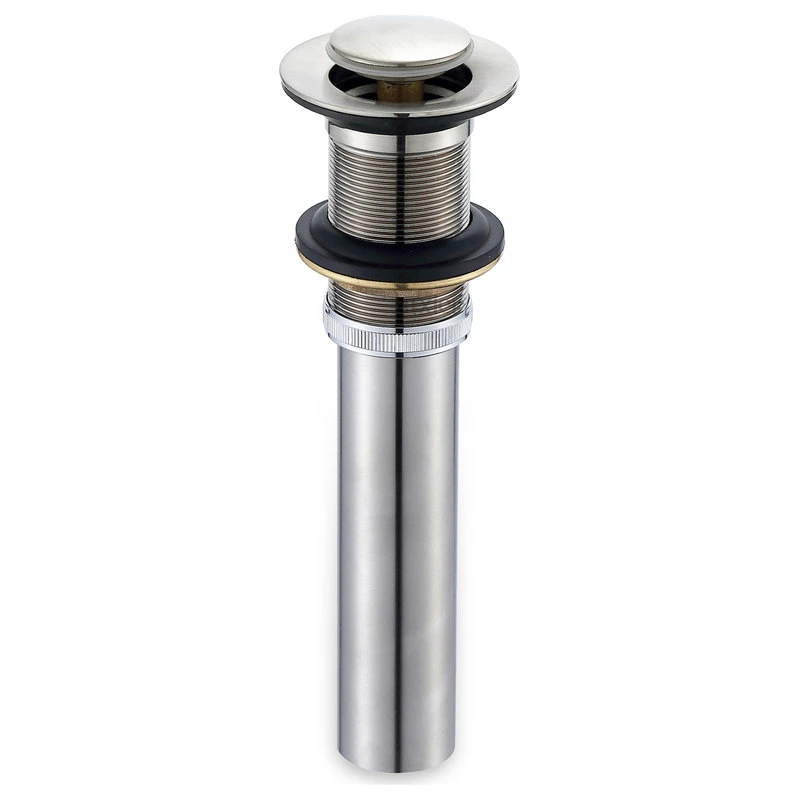 1-1/2" Push Pop-Up Drain Stopper For Sink, Brushed Nickel, Without Overflow 1 1-1/2" Push Pop-Up Drain Stopper For Sink, Brushed Nickel, Without Overflow