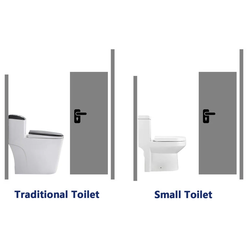 Small Compact Toilet Tiny One-Piece Elongated Toilet, Dual Flush, 0.8/1.28 GPF 7 Small Compact Toilet Tiny One-Piece Elongated Toilet, Dual Flush, 0.8/1.28 GPF - Image 7