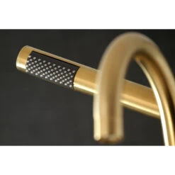 Aqua Vintage 7" Deck Mount Clawfoot Tub Faucet, Brushed Brass -Warm Bathroom f7a143b10c66ef97 7368 w800 h800 b0 p0