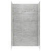 Ove Decors Misty 48x32" Solid Surface Alcove Shower Wall, Gray Tiles